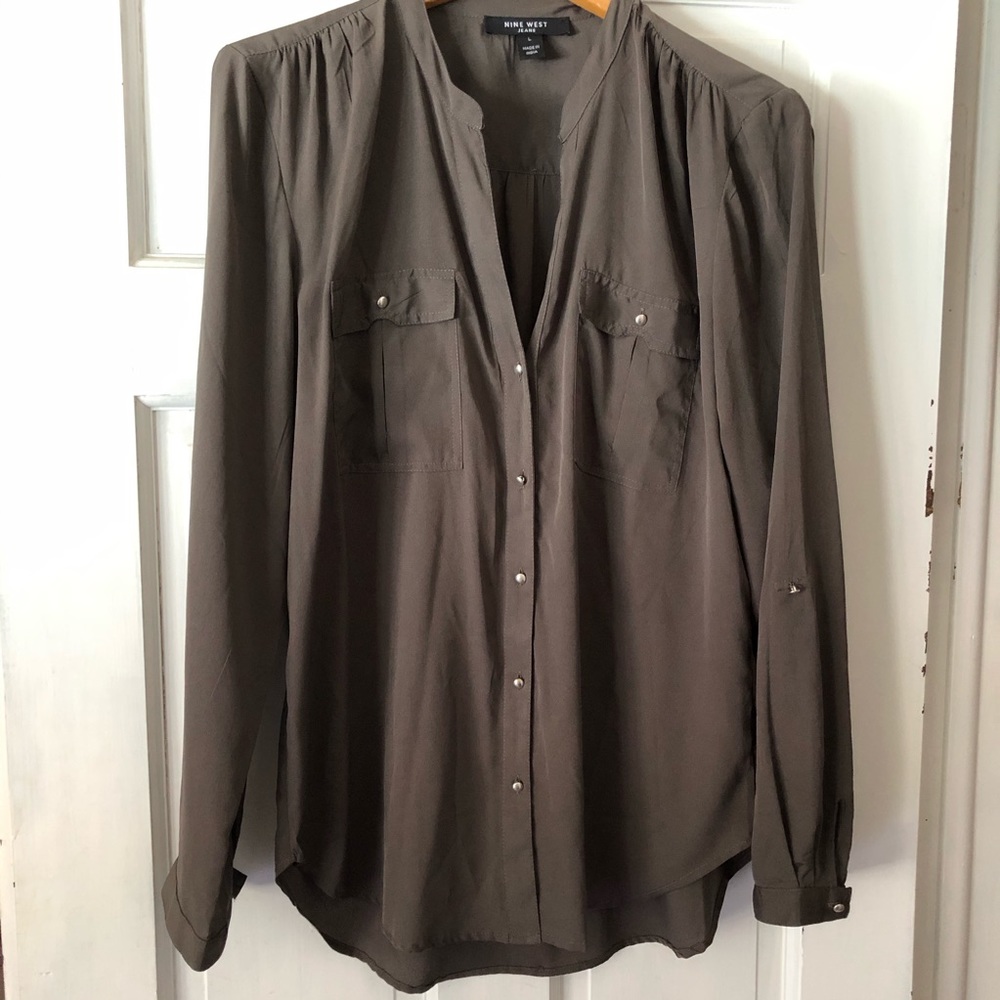 Nine West Top- Grey- Size L